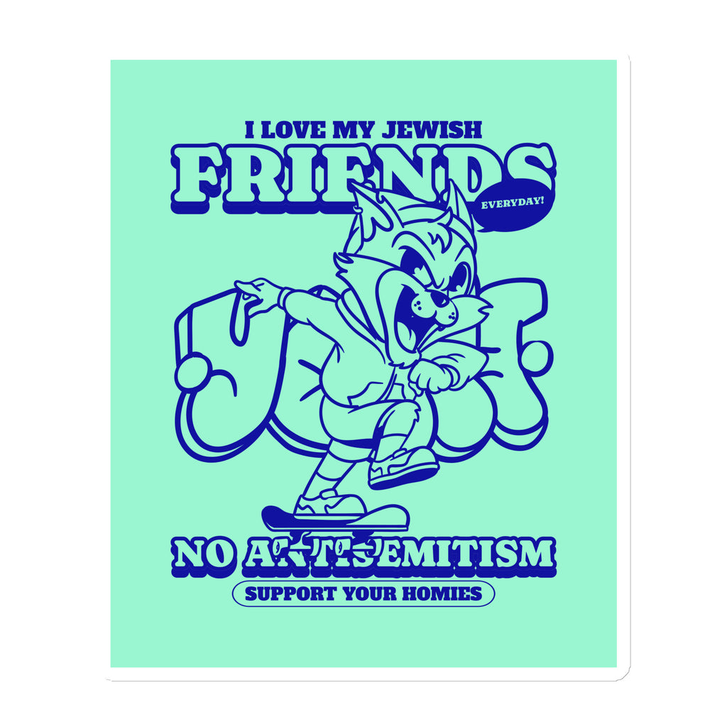 Streetart Graffiti Cartoon | Antisemitism | Die-Cut Magnet