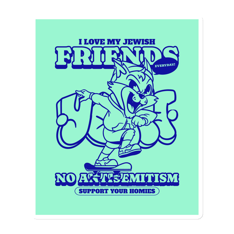 Streetart Graffiti Cartoon | Antisemitism | Die-Cut Magnet