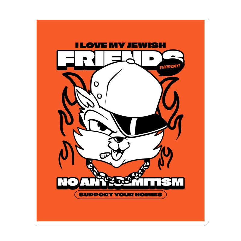 Streetart Graffiti Cartoon | Antisemitism | Die-Cut Magnet
