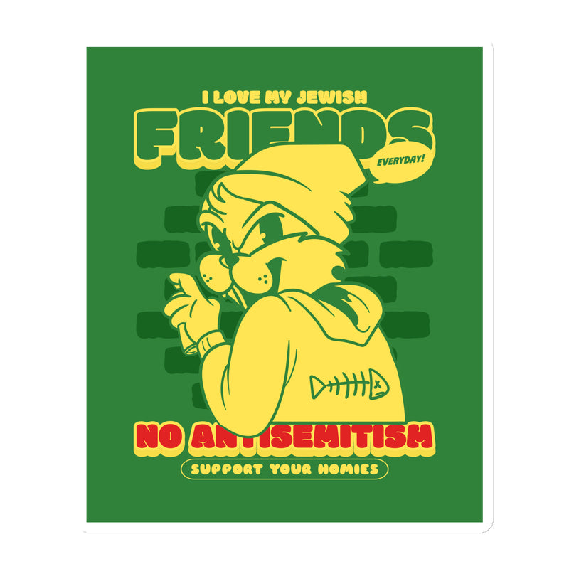 Streetart Graffiti Cartoon | Antisemitism | Die-Cut Magnet