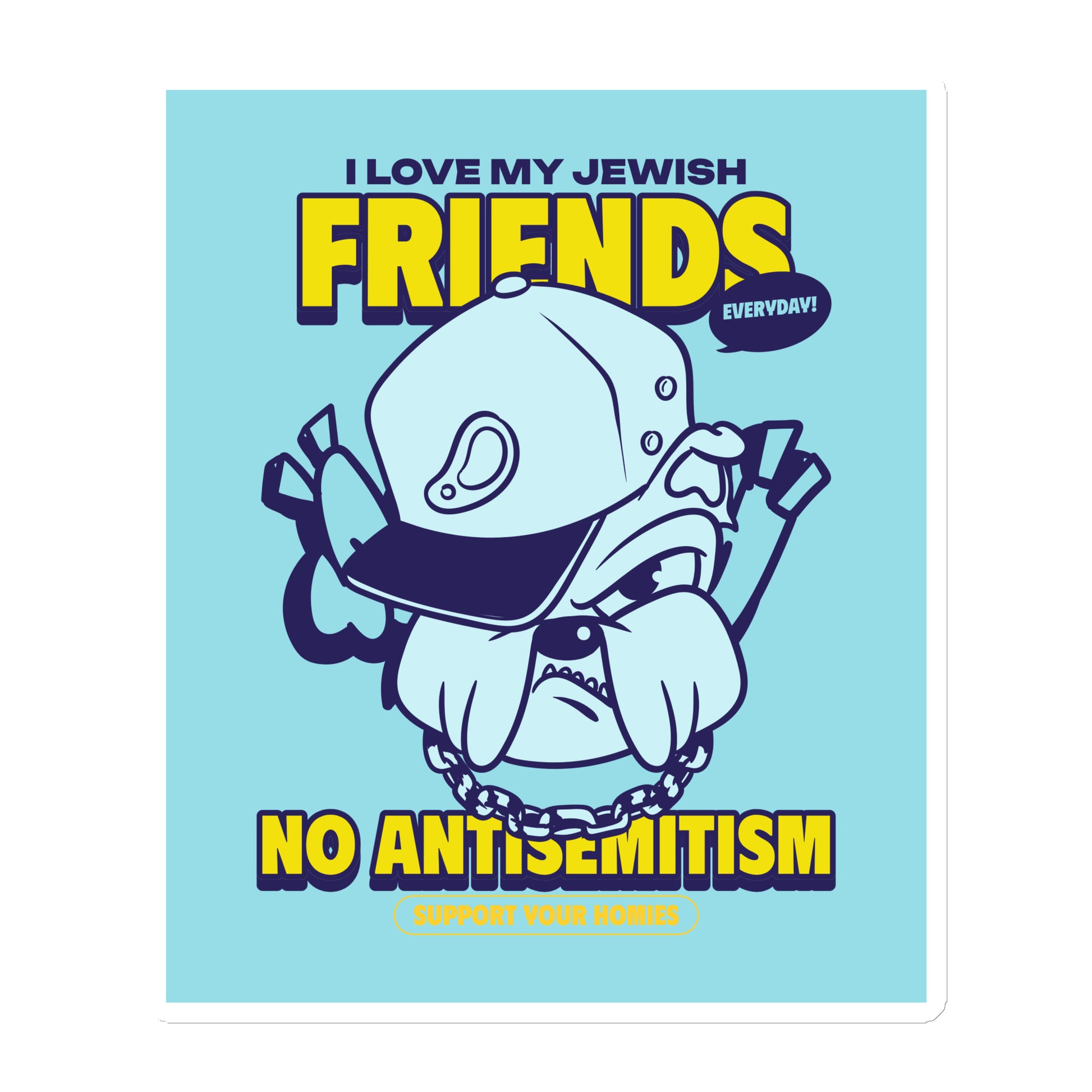 Streetart Graffiti Cartoon | Antisemitism | Die-Cut Magnet