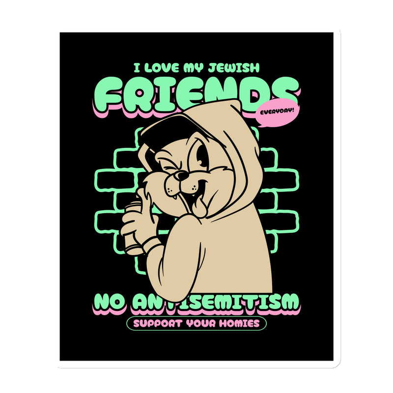 Streetart Graffiti Cartoon | Antisemitism | Die-Cut Magnet