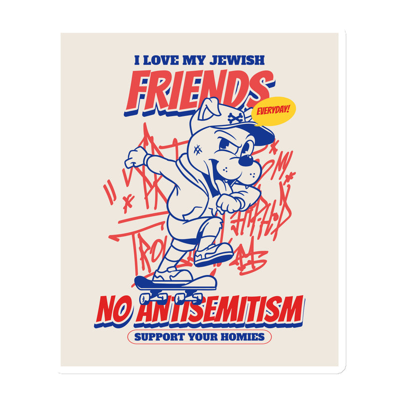 Streetart Graffiti Cartoon | Antisemitism | Die-Cut Magnet