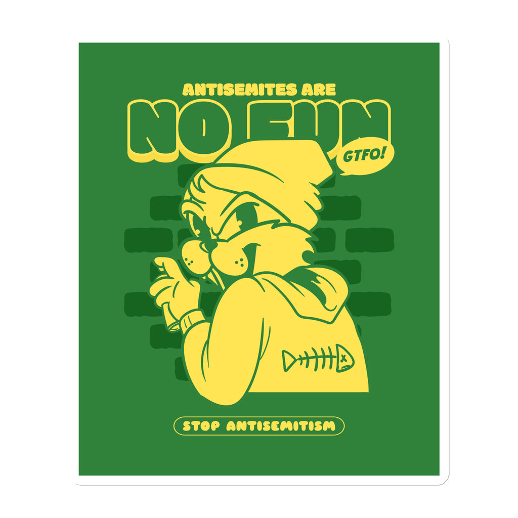 Streetart Graffiti Cartoon | Antisemitism | Die-Cut Magnet