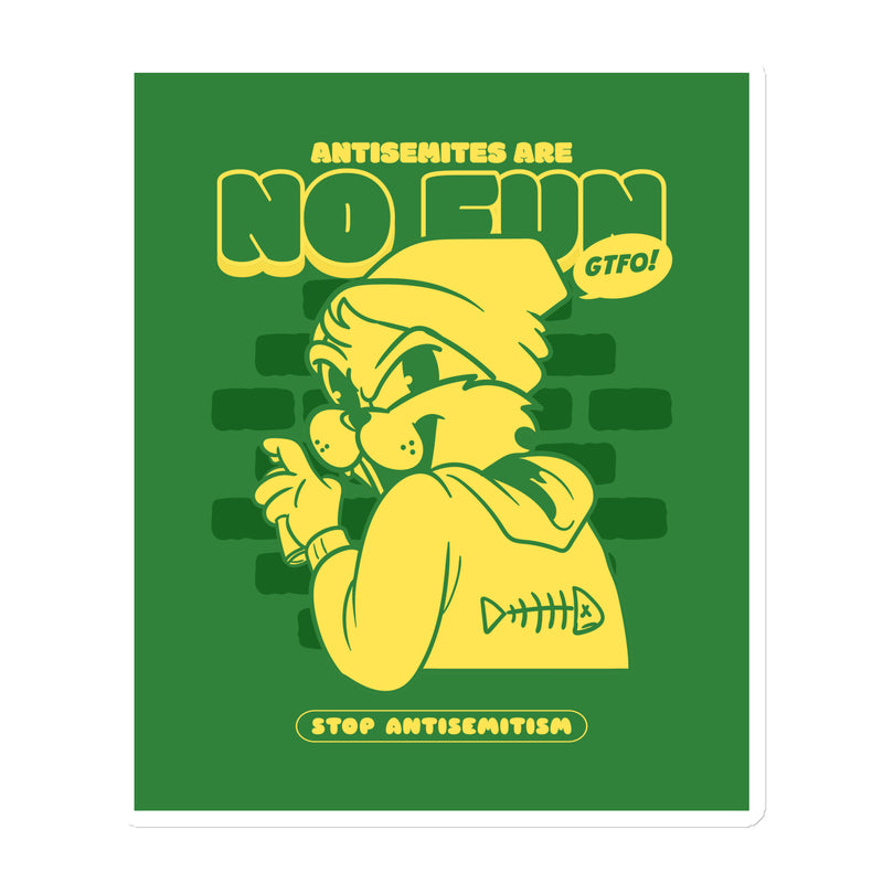 Streetart Graffiti Cartoon | Antisemitism | Die-Cut Magnet