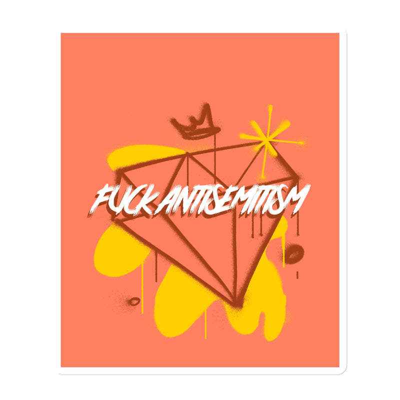 Fuck Antisemitism Graffiti | Die-Cut Magnet