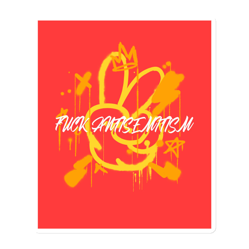 Fuck Antisemitism Graffiti | Die-Cut Magnet