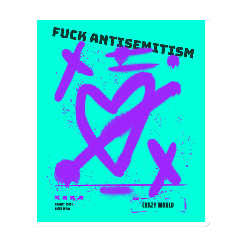 Fuck Antisemitism Graffiti | Die-Cut Magnet