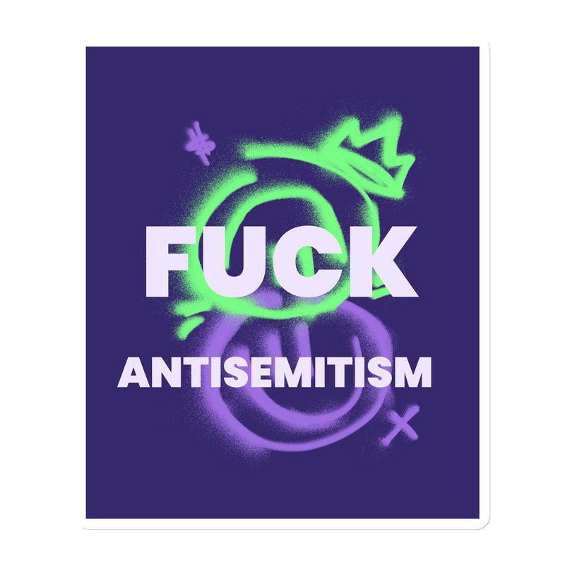 Fuck Antisemitism Graffiti | Die-Cut Magnet