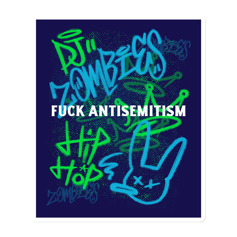 Fuck Antisemitism Graffiti | Die-Cut Magnet