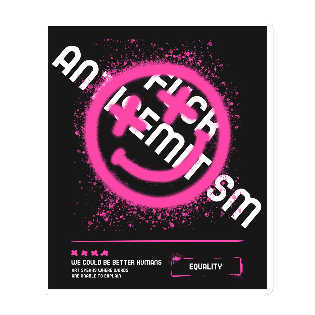 Fuck Antisemitism Graffiti | Die-Cut Magnet