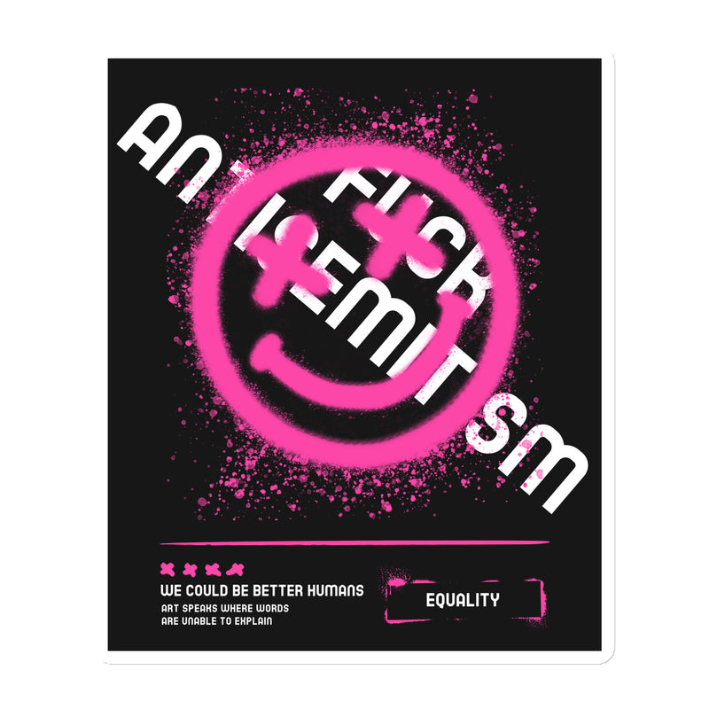 Fuck Antisemitism Graffiti | Die-Cut Magnet