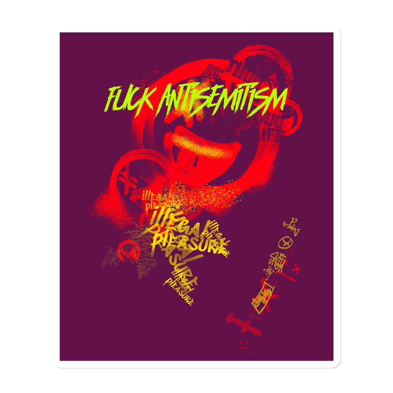 Fuck Antisemitism Graffiti | Die-Cut Magnet