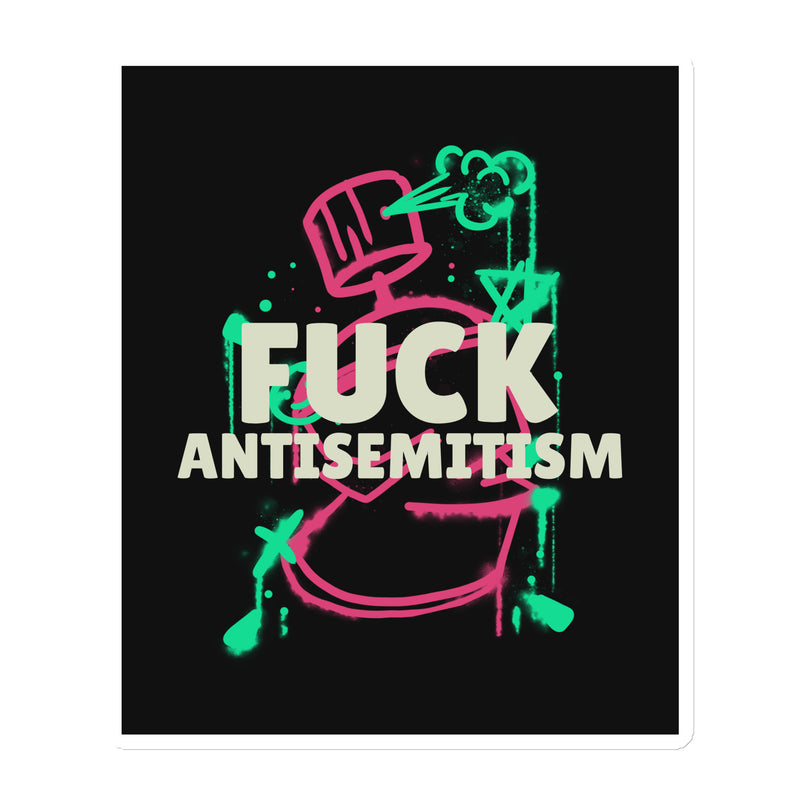 Fuck Antisemitism Graffiti | Die-Cut Magnet