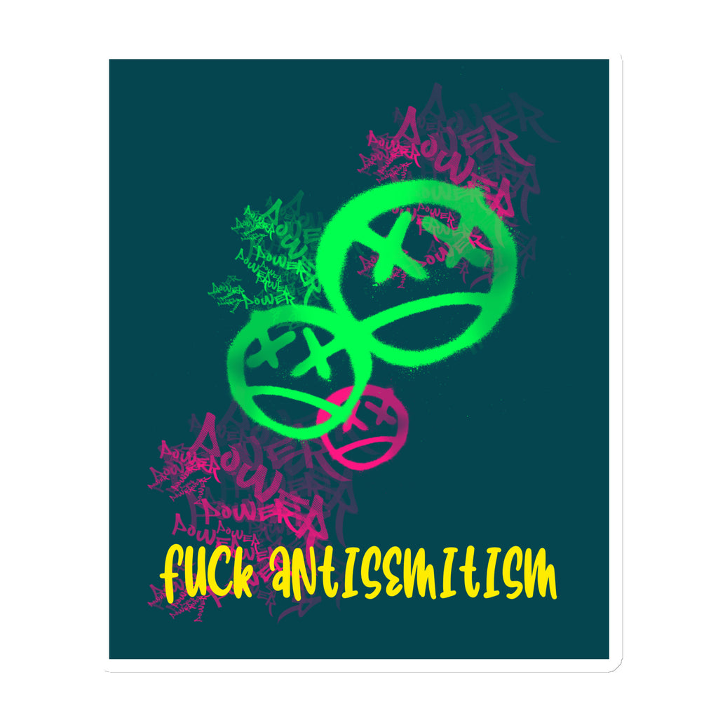 Fuck Antisemitism Graffiti | Die-Cut Magnet