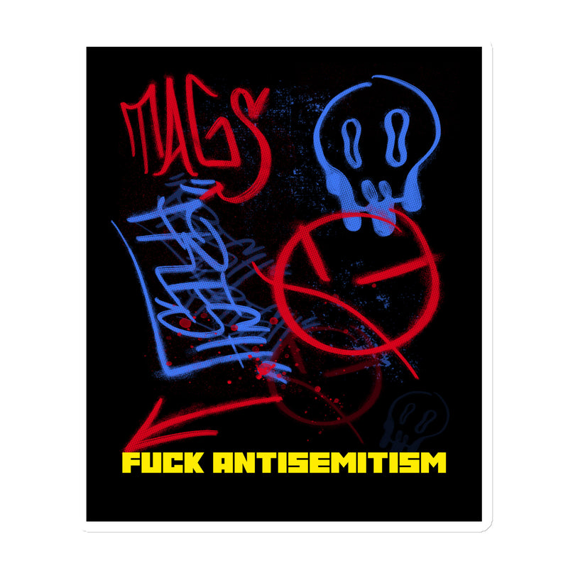 Fuck Antisemitism Graffiti | Die-Cut Magnet