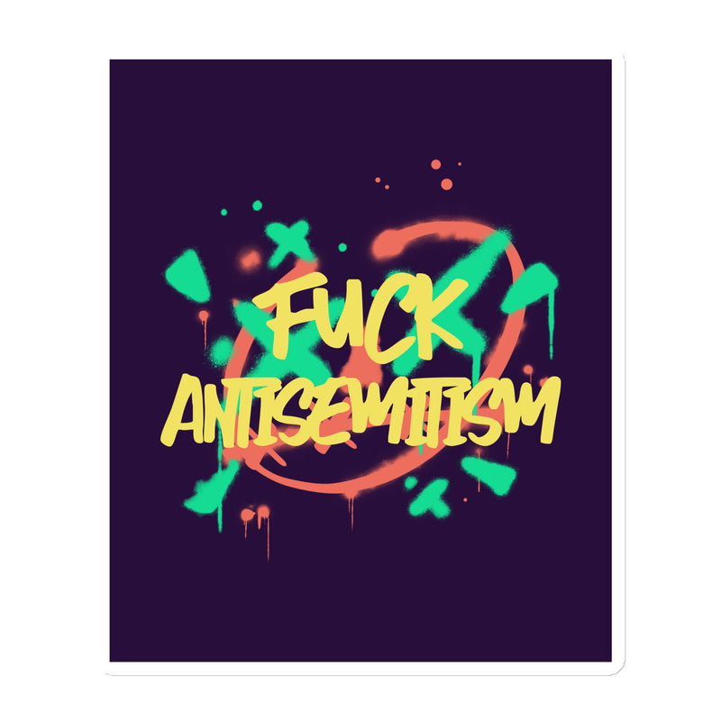Fuck Antisemitism Graffiti | Die-Cut Magnet