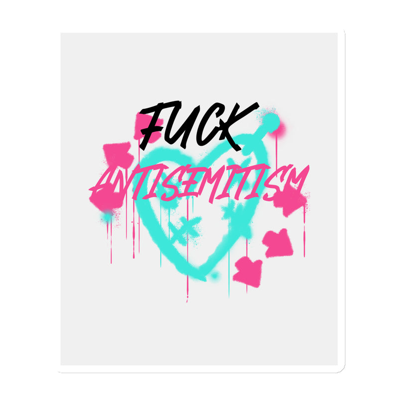 Fuck Antisemitism Graffiti | Die-Cut Magnet