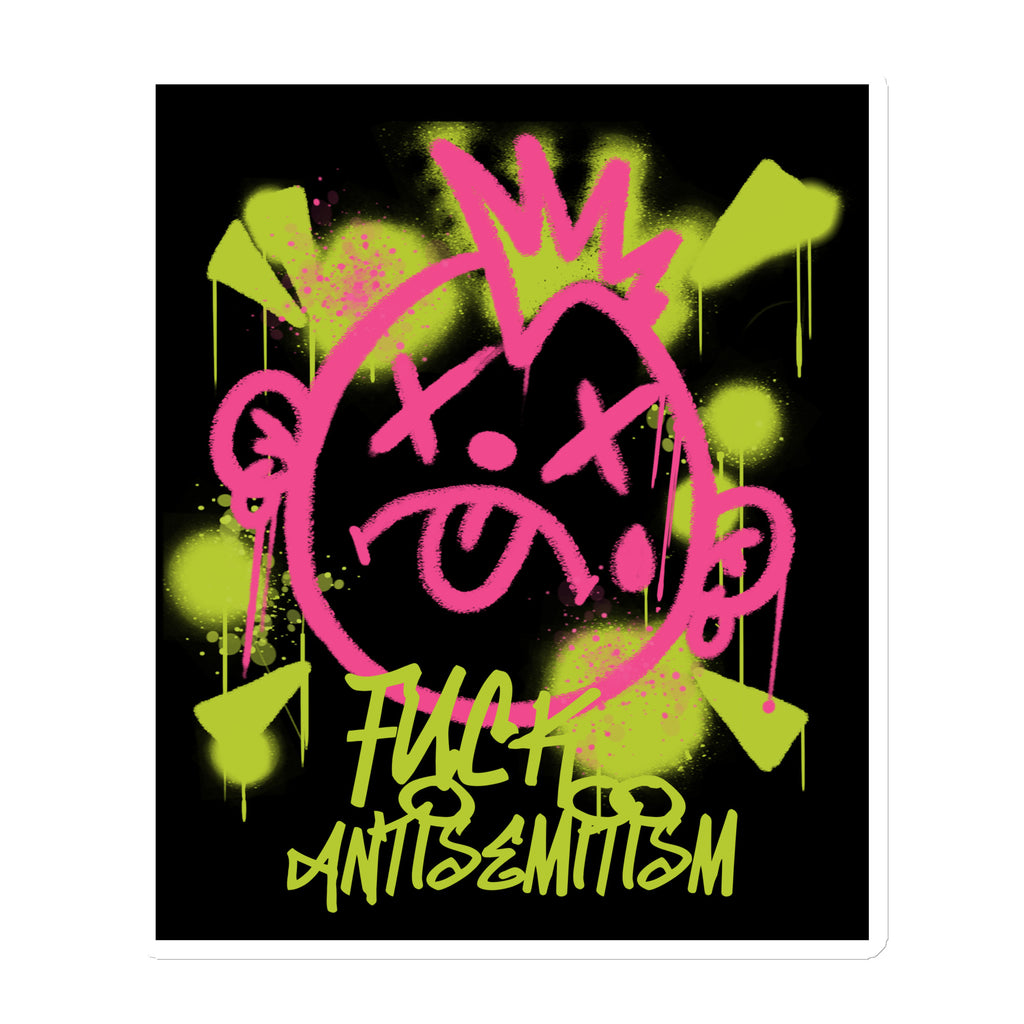 Fuck Antisemitism Graffiti | Die-Cut Magnet