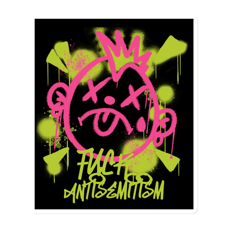 Fuck Antisemitism Graffiti | Die-Cut Magnet
