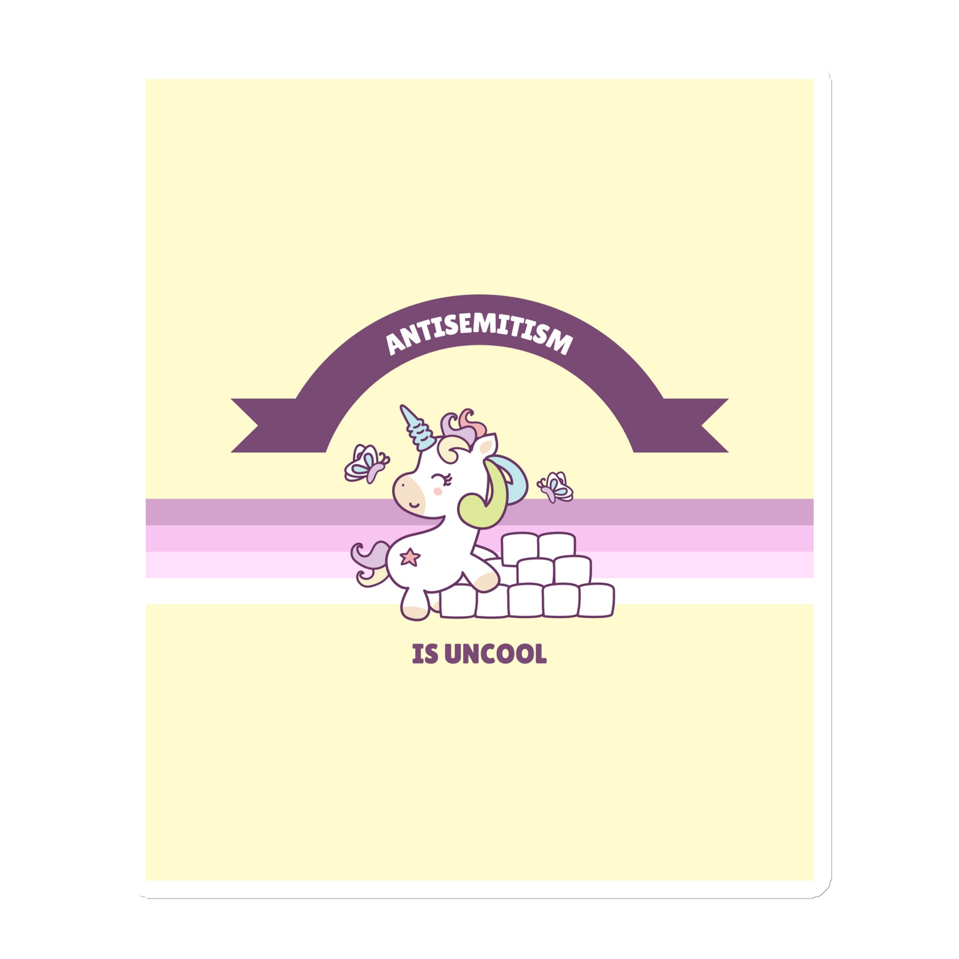 Unicorn Antisemitism Is Uncool | Die-Cut Magnet