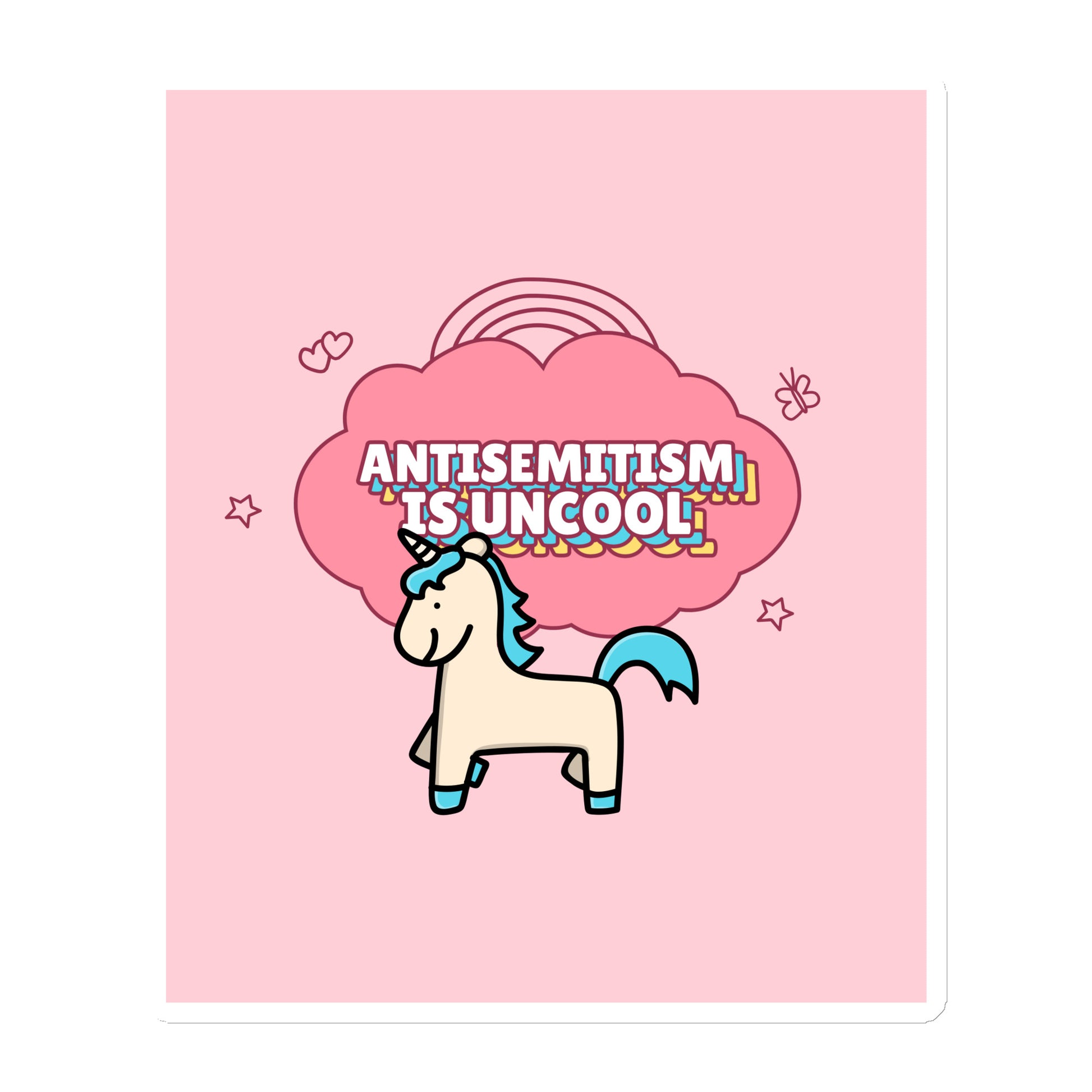 Unicorn Antisemitism Is Uncool | Die-Cut Magnet