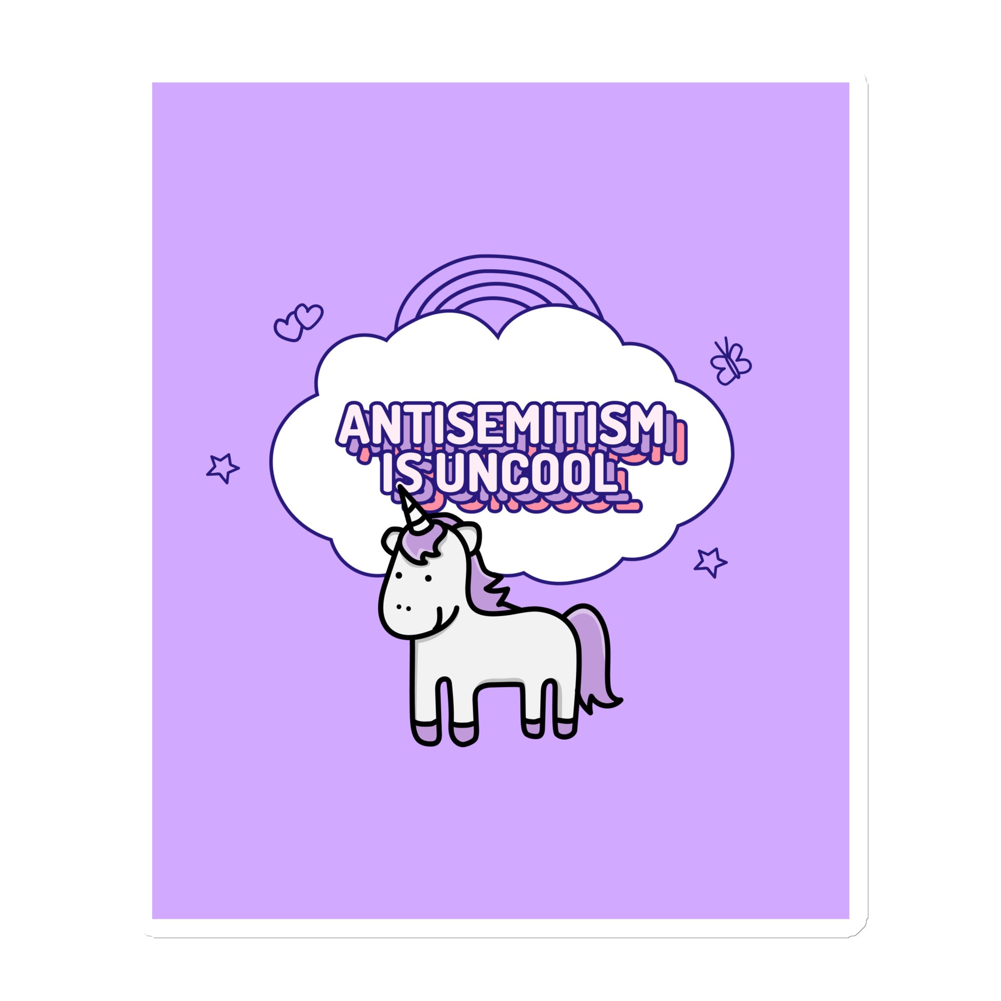 Unicorn Antisemitism Is Uncool | Die-Cut Magnet