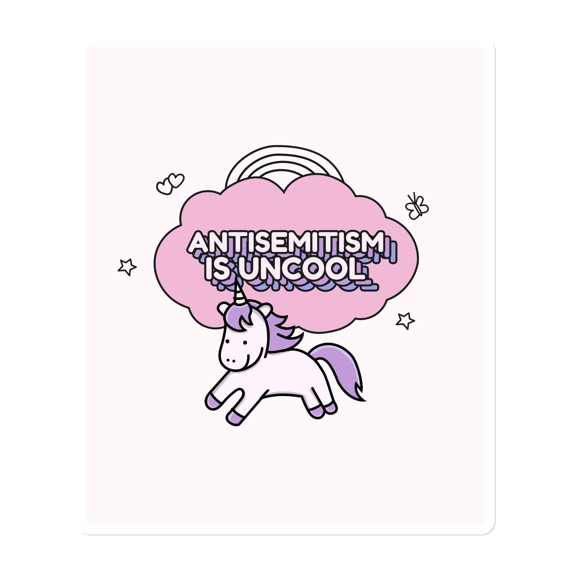 Unicorn Antisemitism Is Uncool | Die-Cut Magnet