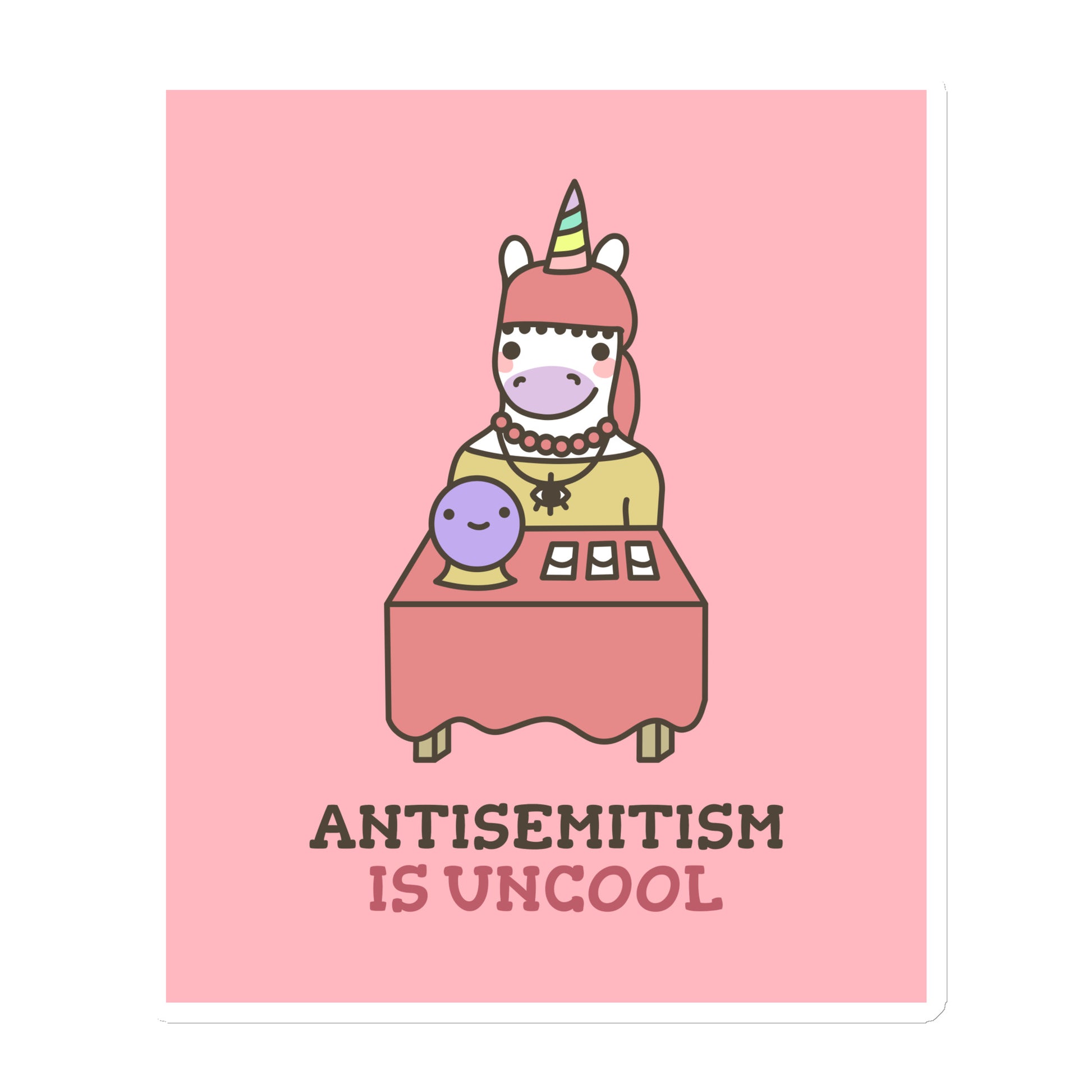 Unicorn Antisemitism Is Uncool | Die-Cut Magnet