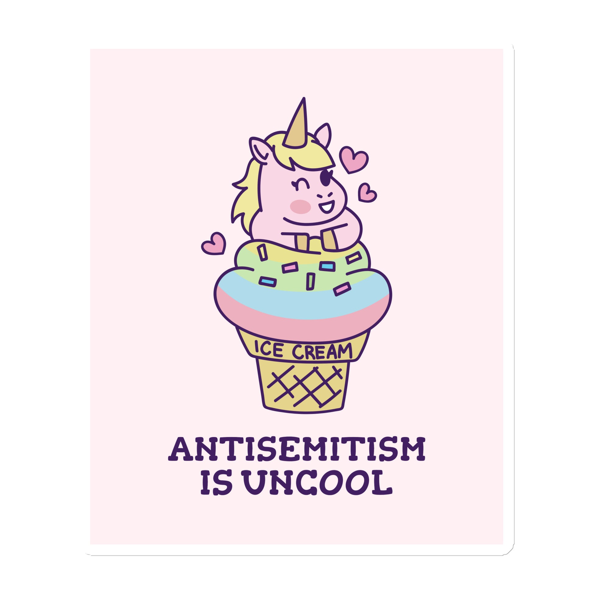 Unicorn Antisemitism Is Uncool | Die-Cut Magnet