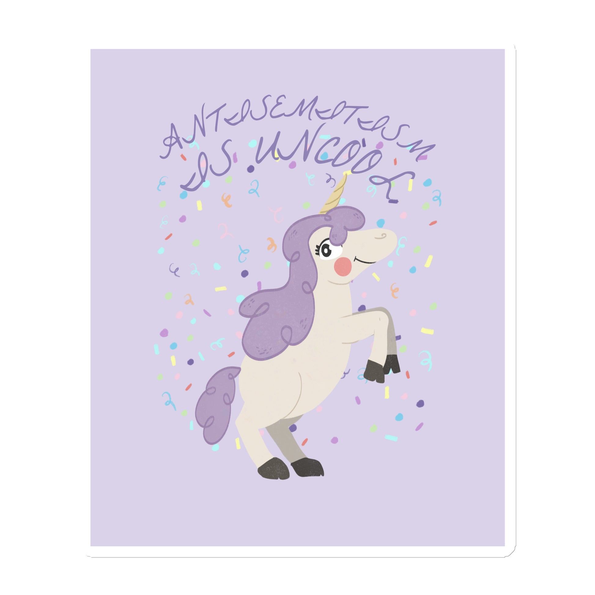 Unicorn Antisemitism Is Uncool | Die-Cut Magnet