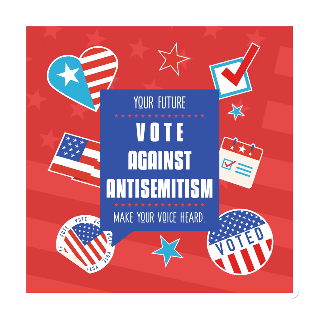 Vote Against Antisemitism | Die-Cut Magnet