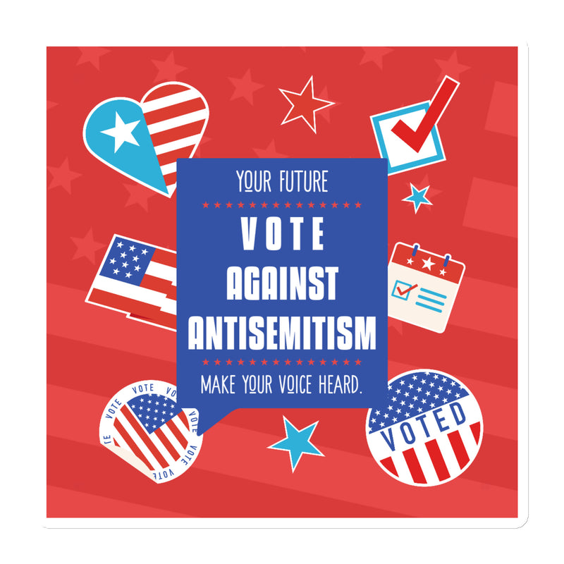 Vote Against Antisemitism | Die-Cut Magnet