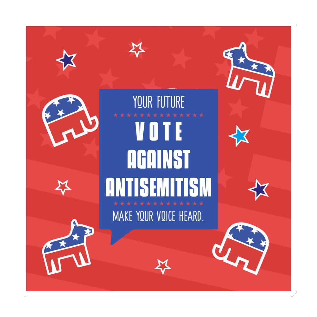 Vote Against Antisemitism | Die-Cut Magnet