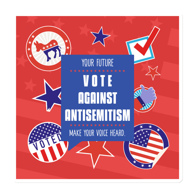 Vote Against Antisemitism | Die-Cut Magnet