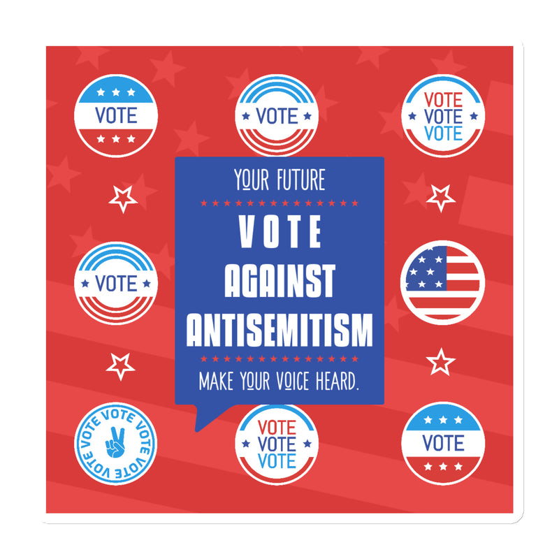 Vote Against Antisemitism | Die-Cut Magnet