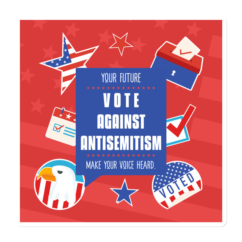 Vote Against Antisemitism | Die-Cut Magnet