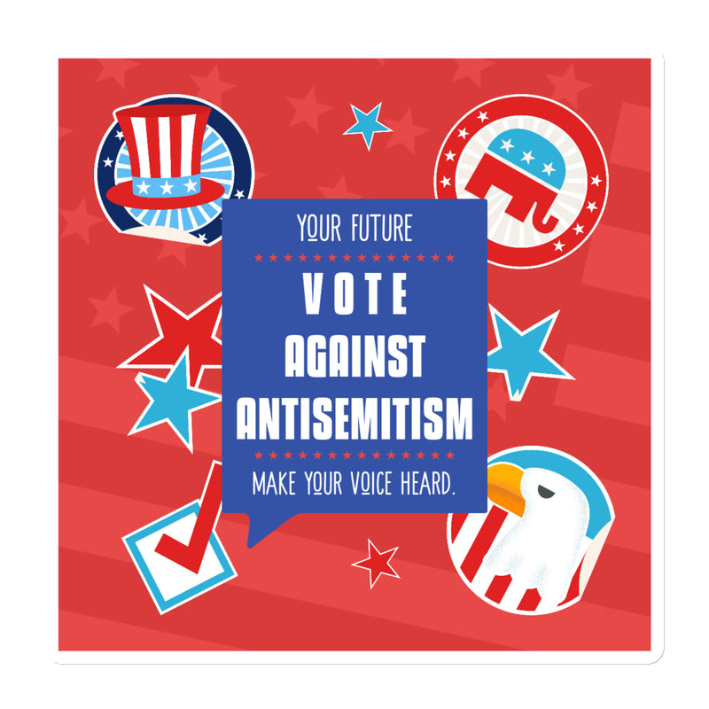 Vote Against Antisemitism | Die-Cut Magnet