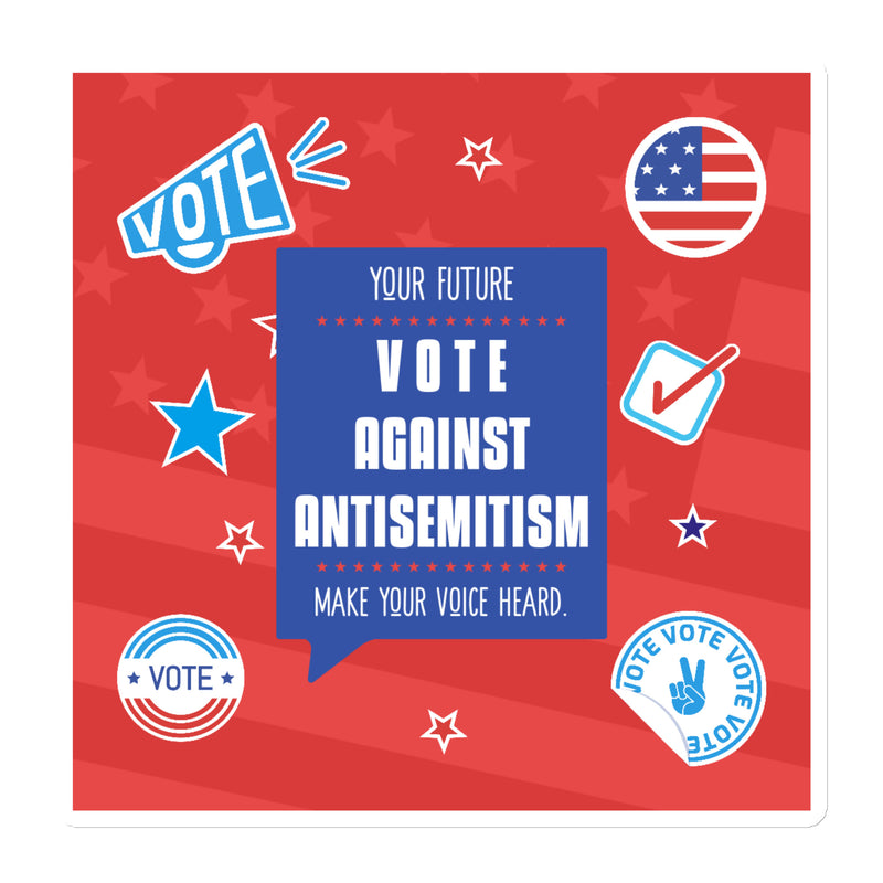 Vote Against Antisemitism | Die-Cut Magnet