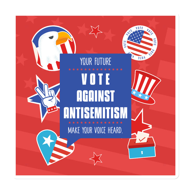 Vote Against Antisemitism | Die-Cut Magnet