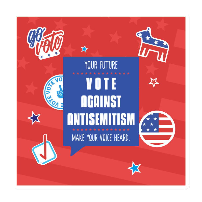 Vote Against Antisemitism | Die-Cut Magnet