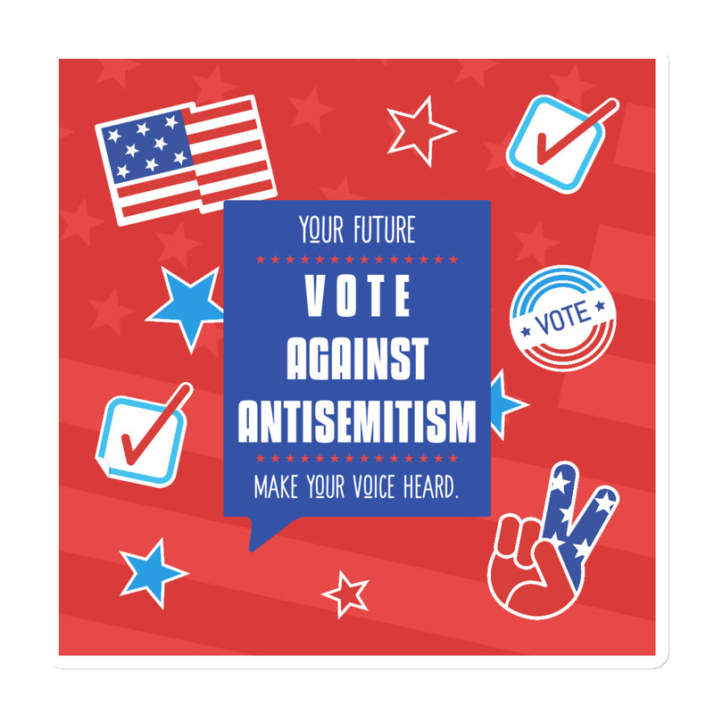 Vote Against Antisemitism | Die-Cut Magnet