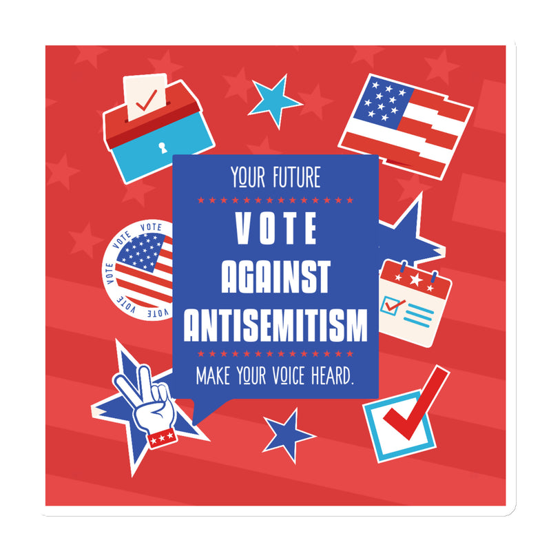 Vote Against Antisemitism | Die-Cut Magnet