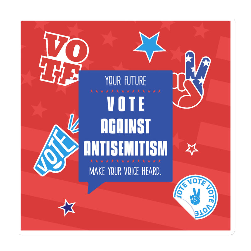 Vote Against Antisemitism | Die-Cut Magnet