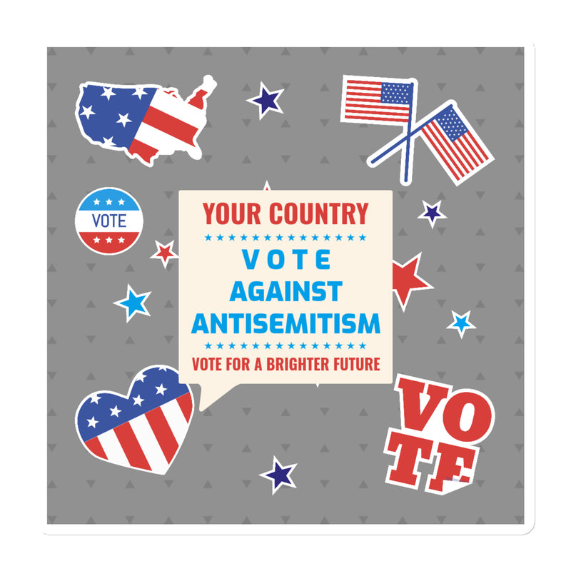 Vote Against Antisemitism | Die-Cut Magnet