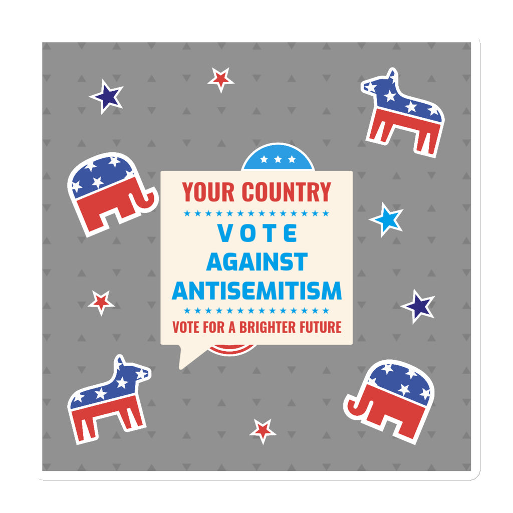 Vote Against Antisemitism | Die-Cut Magnet