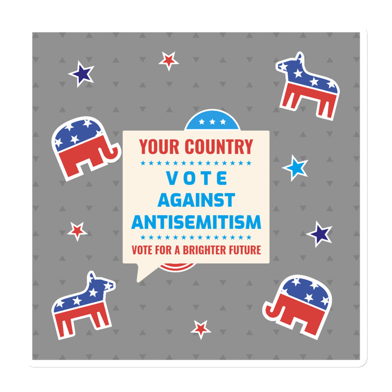 Vote Against Antisemitism | Die-Cut Magnet