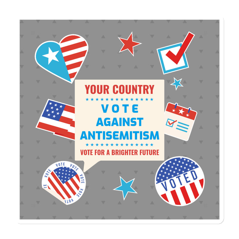 Vote Against Antisemitism | Die-Cut Magnet