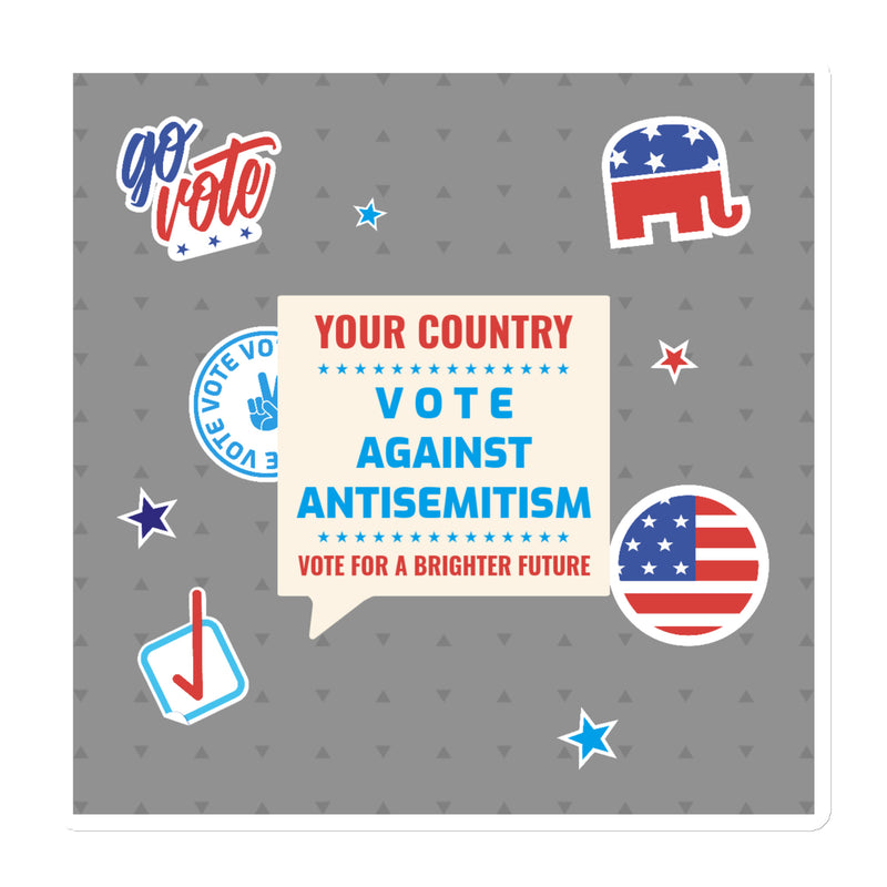 Vote Against Antisemitism | Die-Cut Magnet