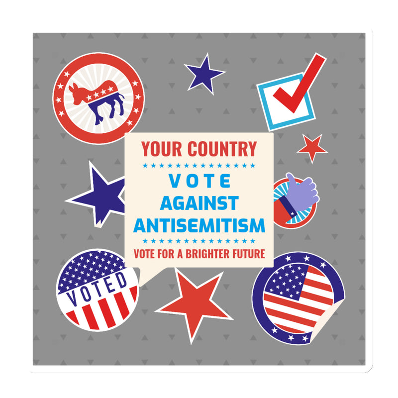 Vote Against Antisemitism | Die-Cut Magnet